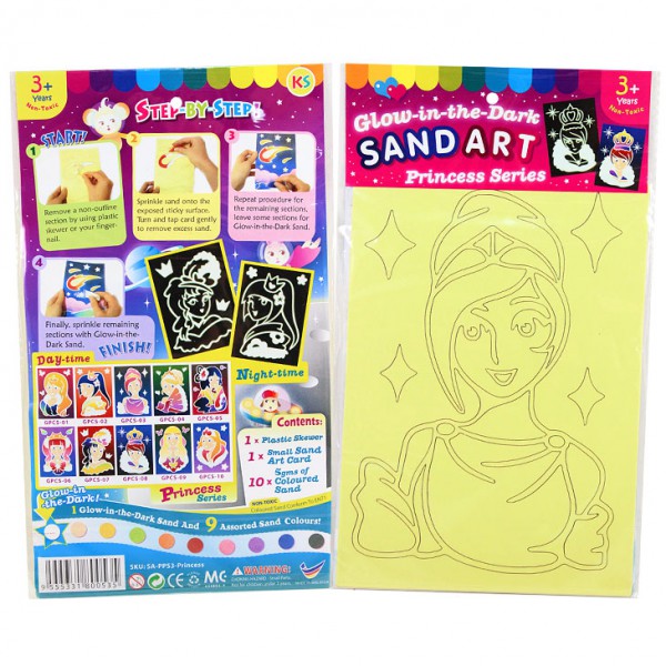 Glow-in-the-dark Sand Art - Princess Series